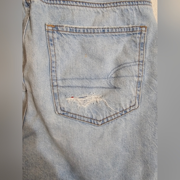 American Eagle Outfitters Higjest Rise Baggy Light Blue Denim Shorts - Picture 5 of 8